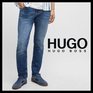 HUGO by Hugo BOSS Men’s Slim-Fit Comfort-Stretch Button-Fly Jeans Size 32X32